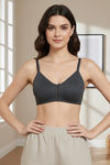 Zivame Double Layered Non Wired 3/4th Coverage Bra - Anthra Melange — thumbnail 3